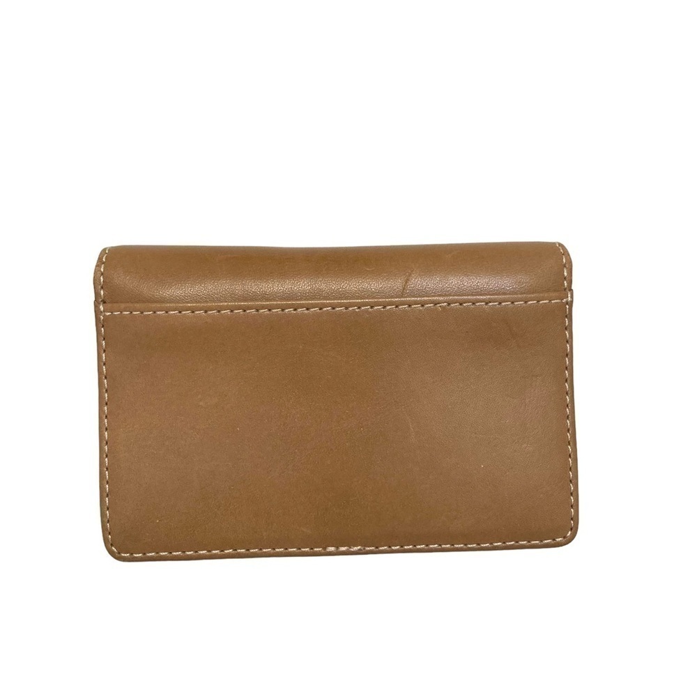 Coach vintage tan leather key ring card holder mini wallet - Picture 3 of 6